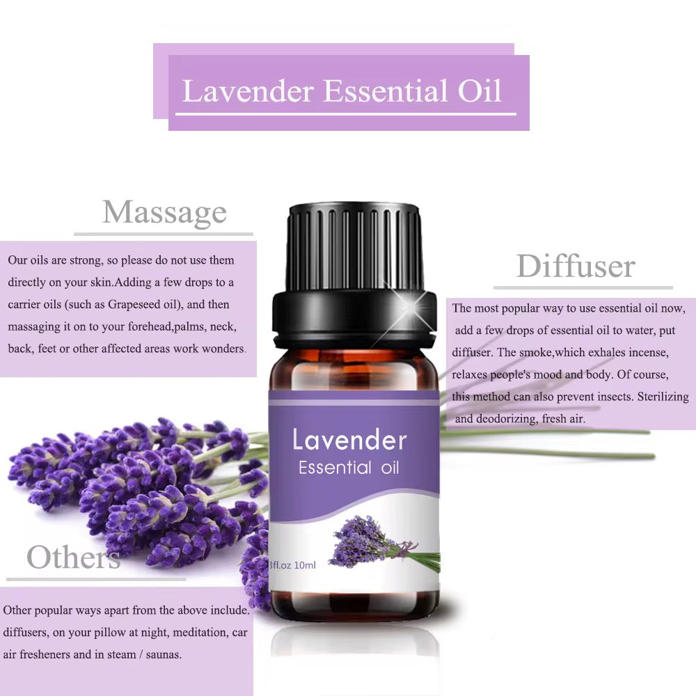 10ml long-lasting lavender essence , Water-soluble Aromatherapy Fruit Fragrance Oil for Diffuser, Humidifier, Home Fragrance, Perfume Making, candles, and soap making.