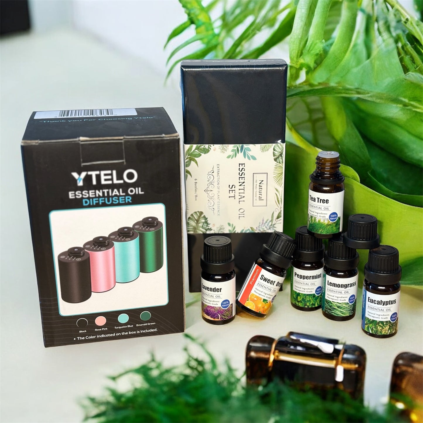 Valentine Gift Combo Waterless Essential Oil Diffuser with Oil Set perfect for valentine gift ideas birthday & anniversary gift for girlfriend boyfriend, mother, father, daughter, friend and room decor – USB Rechargeable