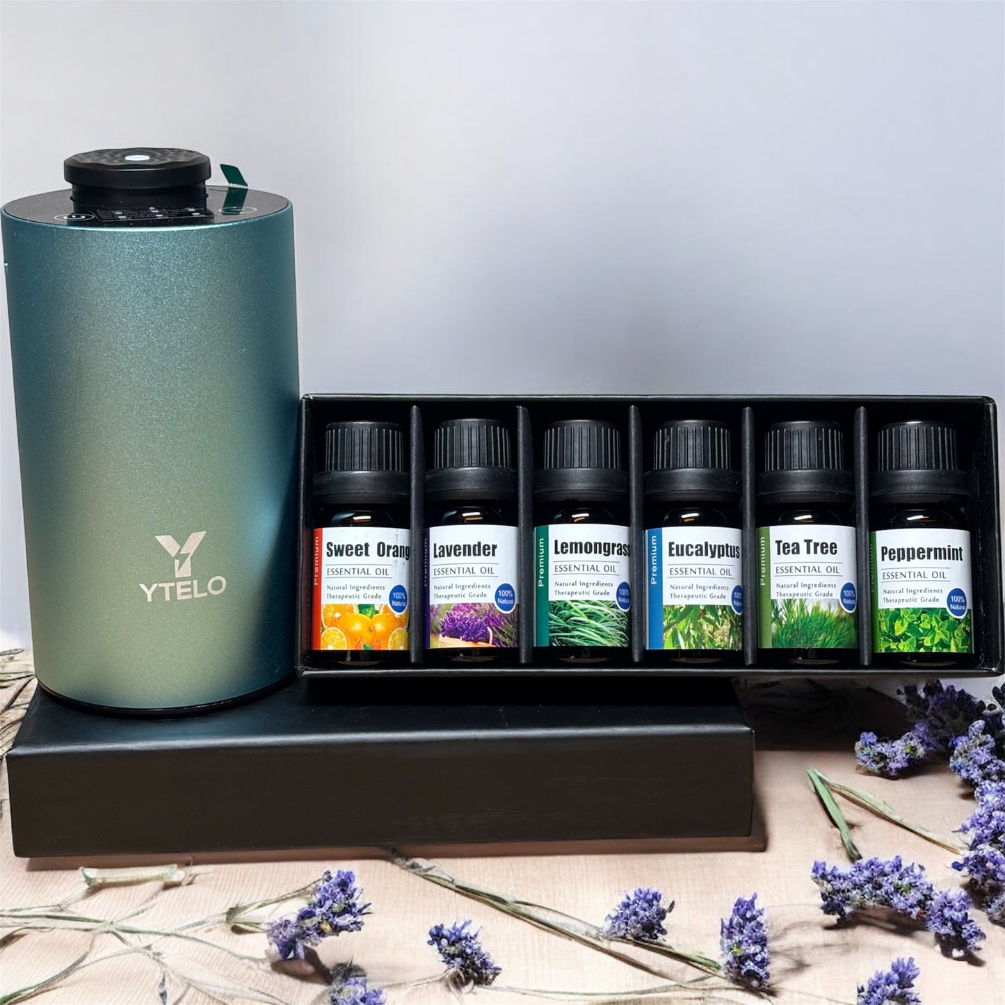 Valentine Gift Combo Waterless Essential Oil Diffuser with Oil Set perfect for valentine gift ideas birthday & anniversary gift for girlfriend boyfriend, mother, father, daughter, friend and room decor – USB Rechargeable