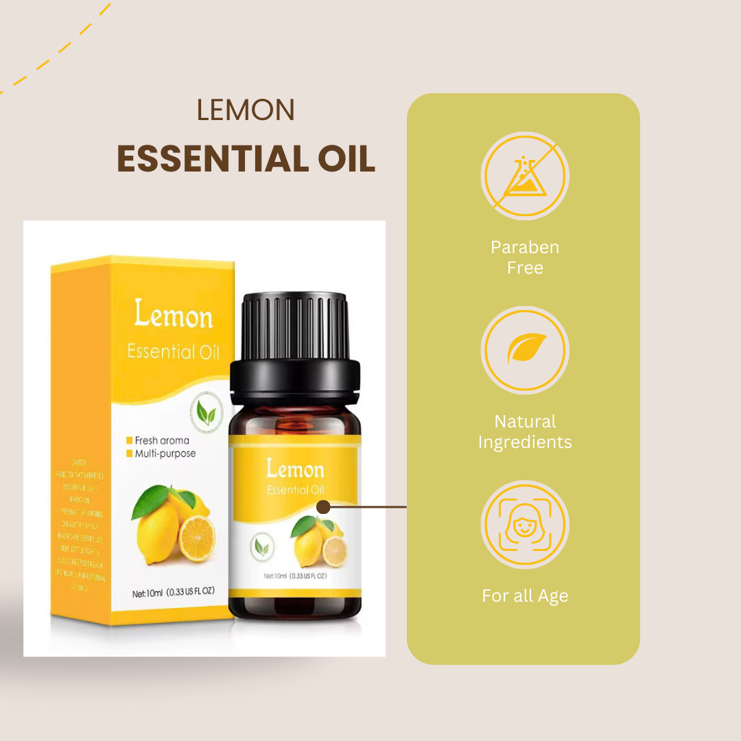 10ml long-lasting lemon essence, Water-soluble aromatherapy Fruit Fragrance Oil for Diffuser, Humidifier, Home Fragrance, Perfume Making, candles, and soap making.